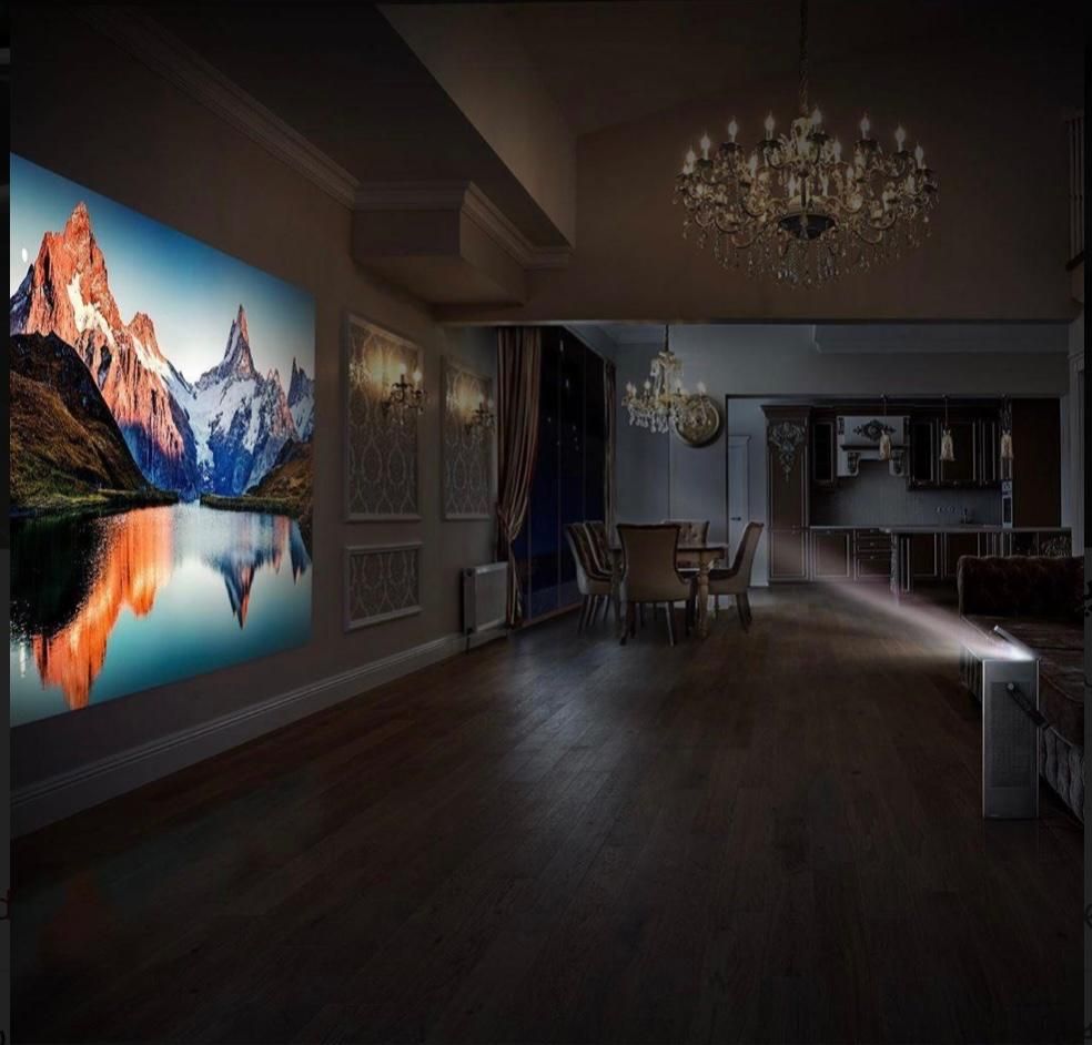 ویدیو پروژکتور سینما در خانه پرده هوشمند پروژکشن|تلویزیون و پروژکتور|شیراز, زرهی|دیوار