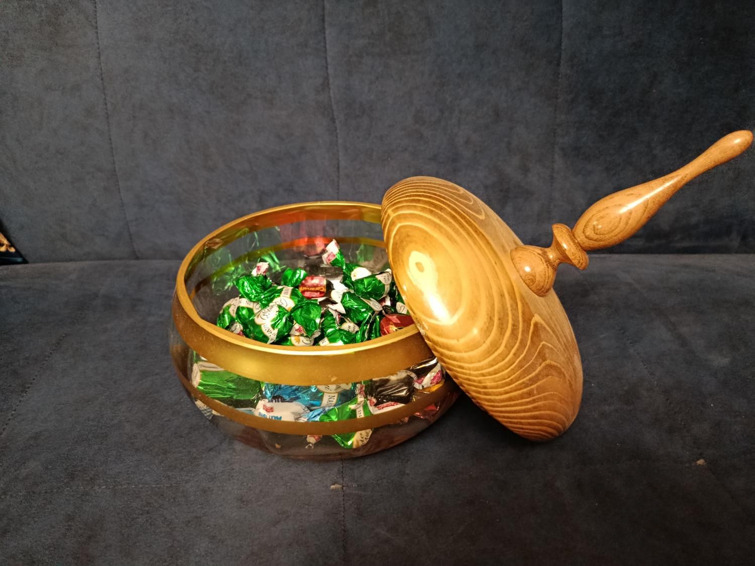 سرویس چراغ سنتی و شکلات خوری چوبی خراطی|صنایع دستی و سایر لوازم تزئینی|تهران, شاهین|دیوار