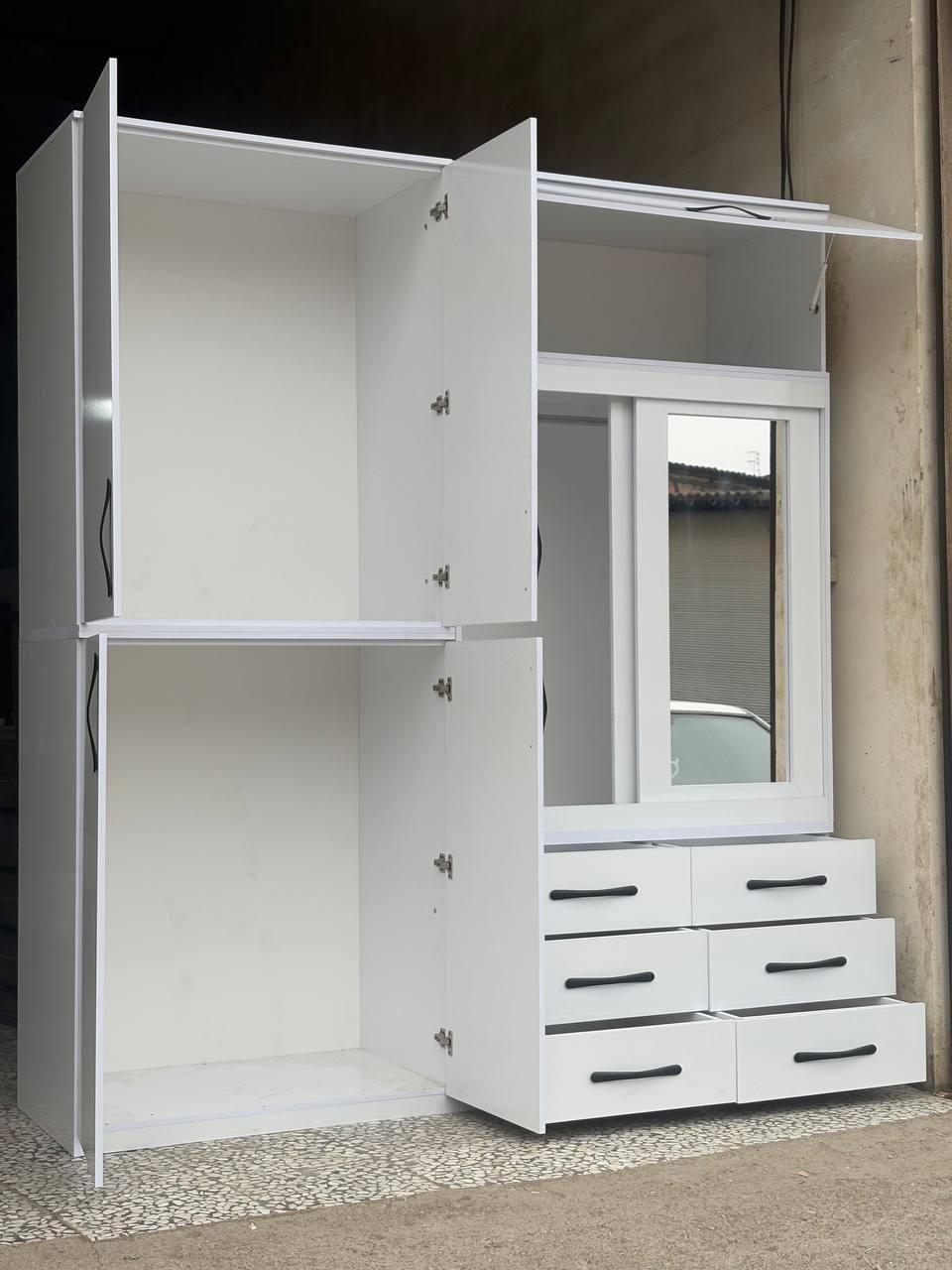 کمد کد ۰۰۲۰ سفید براق همه کاره رخت خواب و لباس دیا|جاکفشی، کمد، دراور|ساری, |دیوار