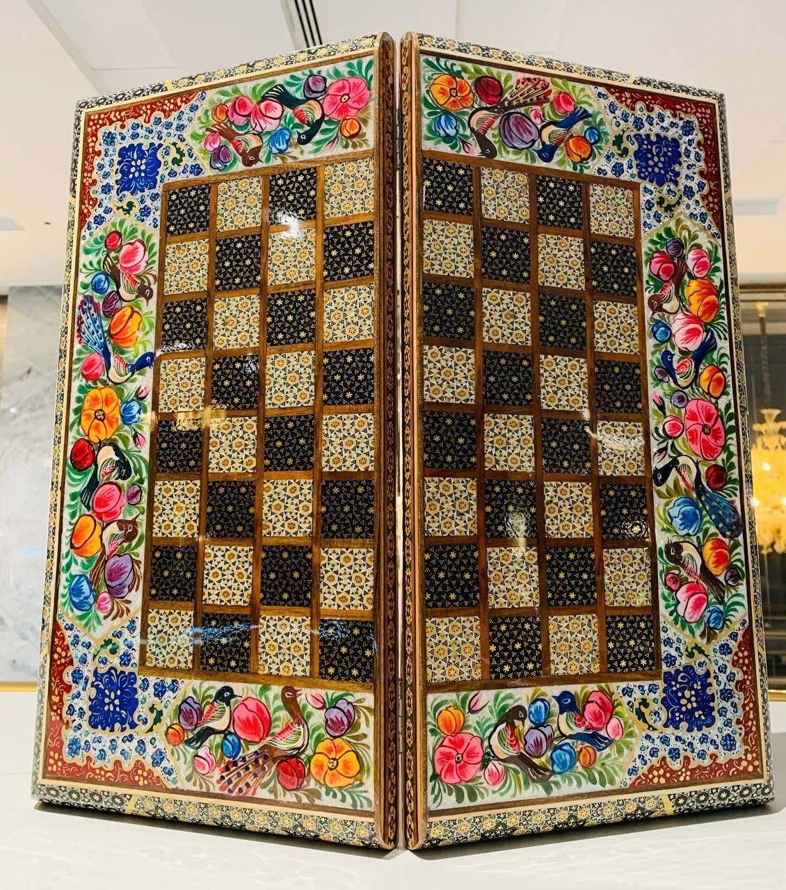 تخته نرد خاتم کاری طرح گل و طاووس|اسباب‌‌بازی|تهران, چیتگر جنوبی|دیوار