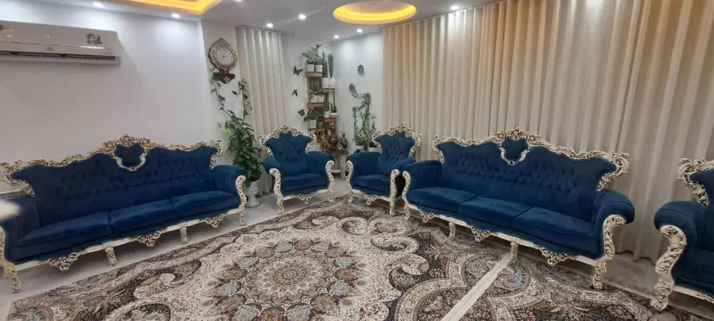 مبلمان نه نفره کلاسیک تمام چوب همراه با میز|مبلمان خانگی و میز عسلی|شیراز, رکن‌آباد|دیوار