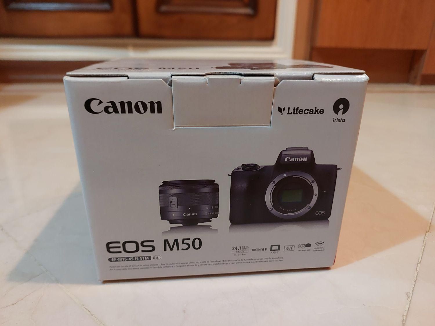 دوربین canon m50 لنز 50mm مانت viltrox و باطری lp|دوربین عکاسی و فیلم‌برداری|تهران, زعفرانیه|دیوار