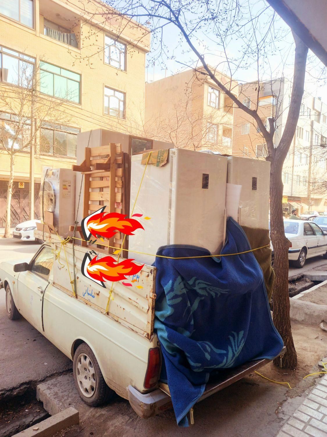 وانت تلفنی پیکان بار باربری اثاثیه منزل کارگر و.|خدمات حمل و نقل|مشهد, همت آباد|دیوار