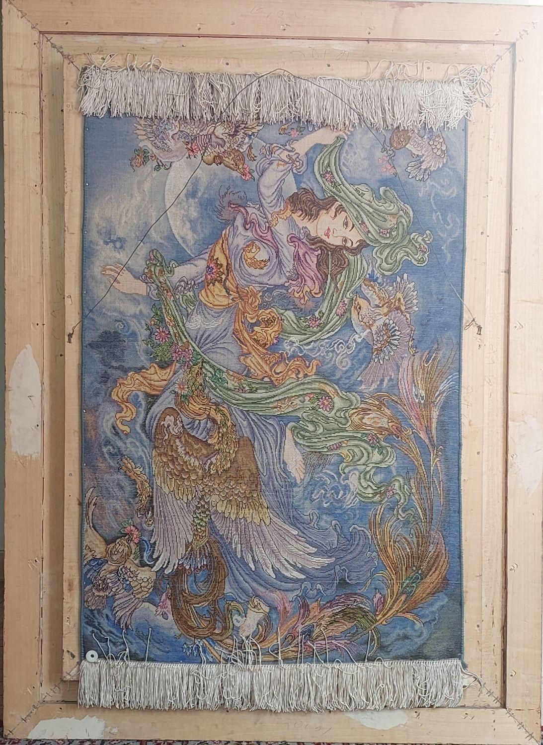 تابلو فرش چله ابریشم مینیاتوری بافت تبریز|تابلو فرش|ری, ظهیرآباد|دیوار