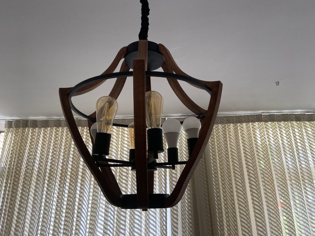 لوستر چوبی|لوستر و چراغ آویز|تهران, مهران (سیدخندان)|دیوار