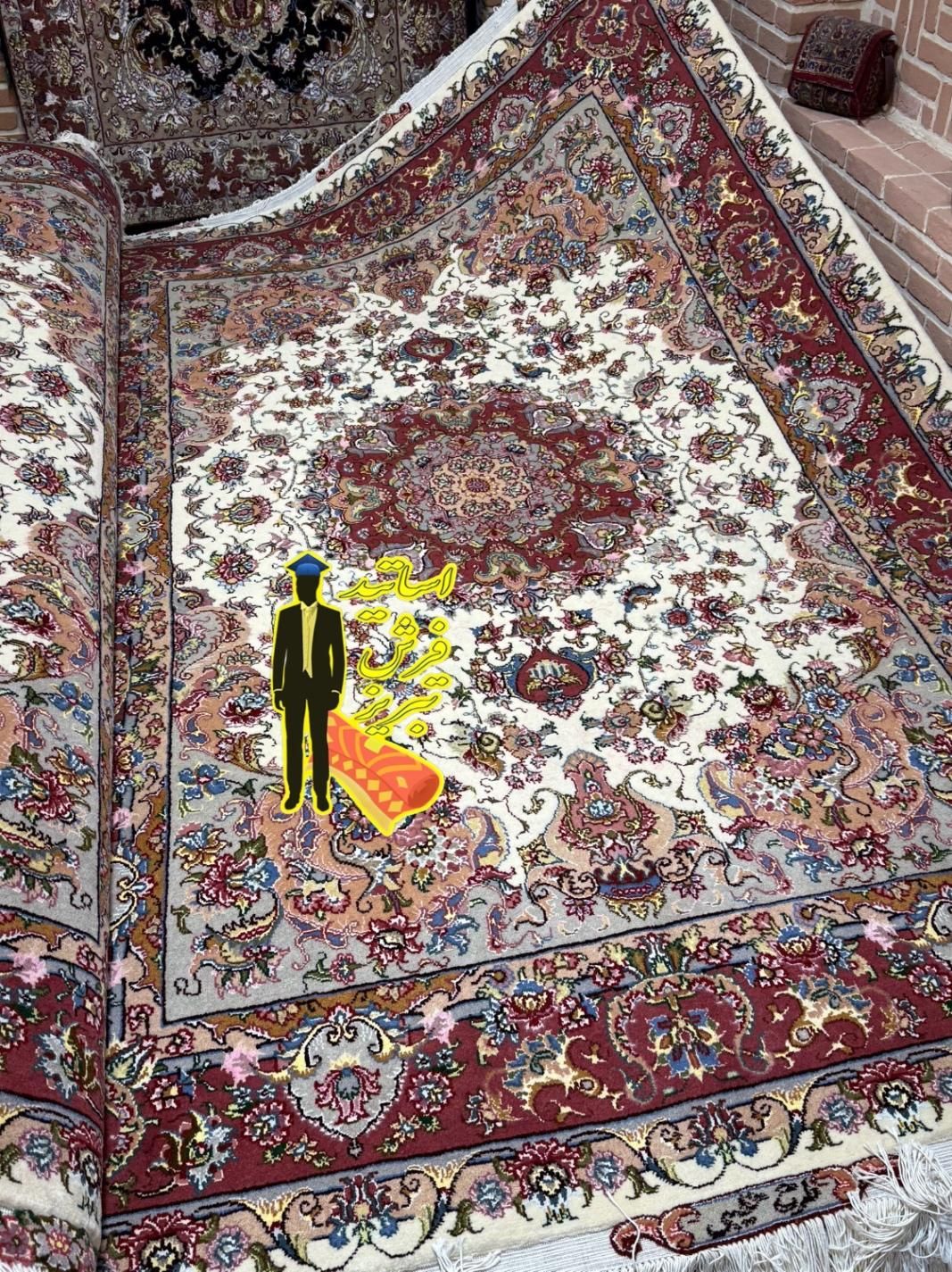 فرش جفت۶مترخطیبی آذرشهرمرینوس(اقساطبدون بهره10ماهه|فرش|تبریز, |دیوار