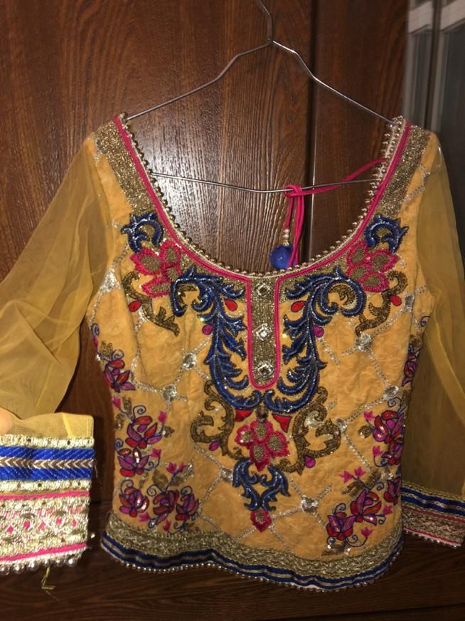 لباس مجلسی زنانه هندی اصل سوغات هند دست ساز|لباس|رودهن, |دیوار