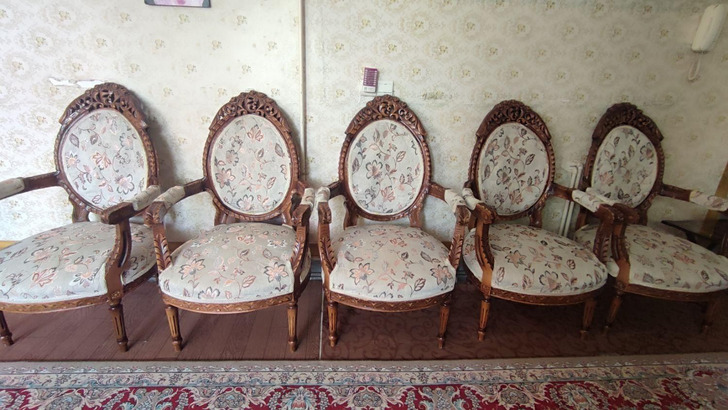 مبل سلطنتی چوب گردو|مبلمان خانگی و میز عسلی|محمدیه-قزوین, |دیوار
