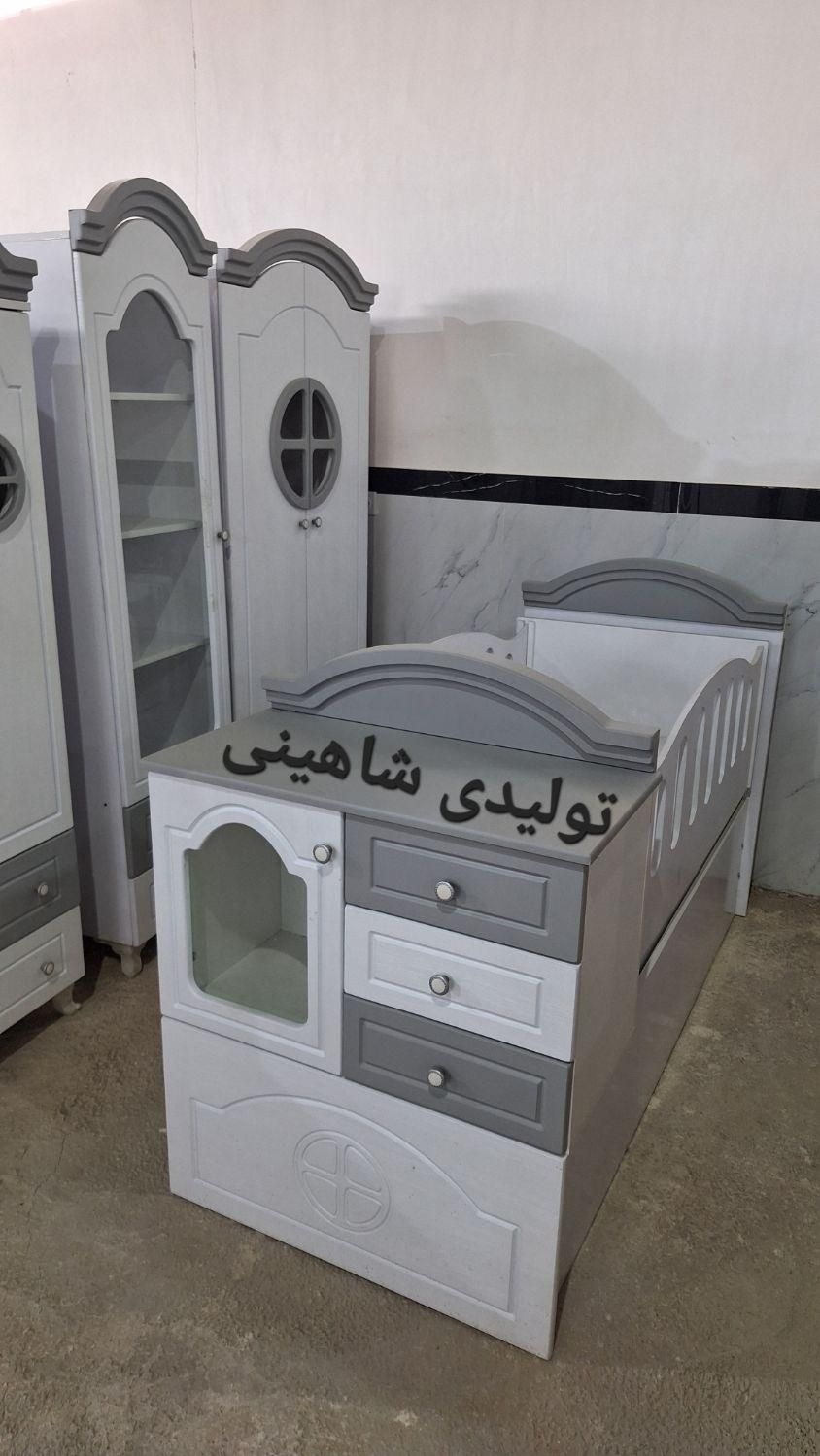 تخت و کمد طرح کرال نوزاد و نوجوان|تخت و صندلی بچه|مشهد, خواجه ربیع|دیوار