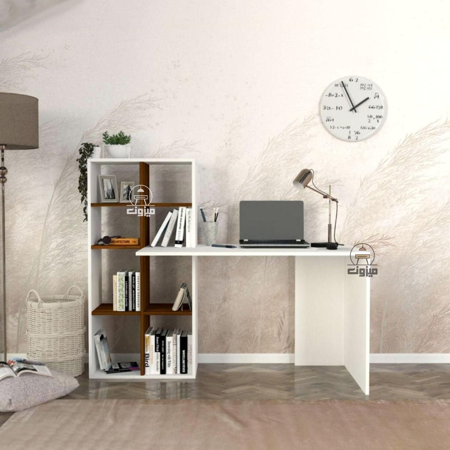 میز تحریر کتابخانه دار مدل ژاله یک|میز تحریر و کامپیوتر|تبریز, |دیوار