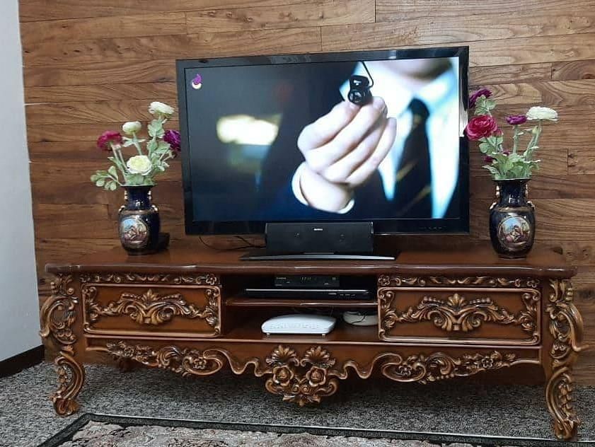 میز تلویزیون چوبی آینه کنسول سرویس خواب بوفه|میز تلویزیون|تبریز, |دیوار