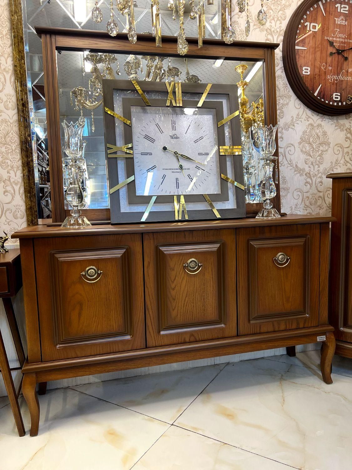 آینه و کنسول سه درب مدل پرنس|بوفه، ویترین، کنسول|ملارد, |دیوار