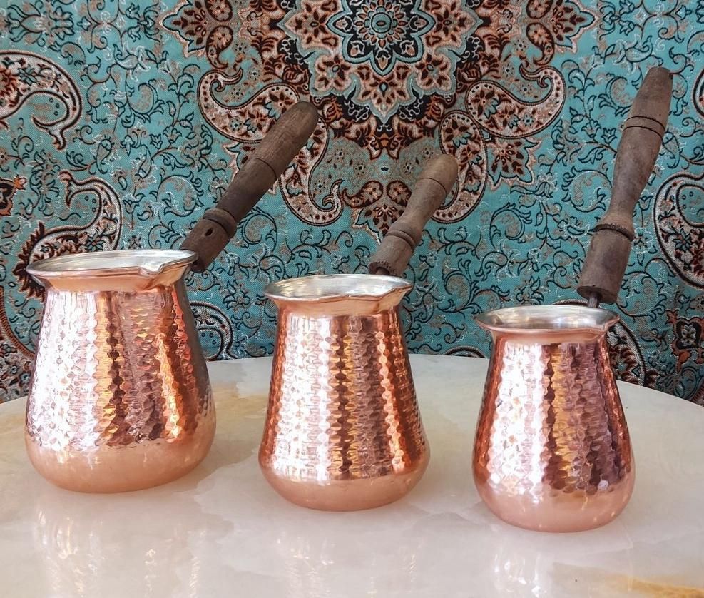 قهوه جوش مسی/ظروف مسی/شیر جوش/تولیدی کویر مس|قوری، کتری، قهوهساز دستی|یزد, |دیوار
