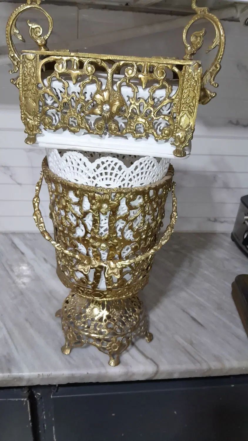 سطل زباله برنج برنز برنجی برنزی باآلیاژ اصل خالص|صنایع دستی و سایر لوازم تزئینی|تهران, شهرک ولیعصر شمالی|دیوار