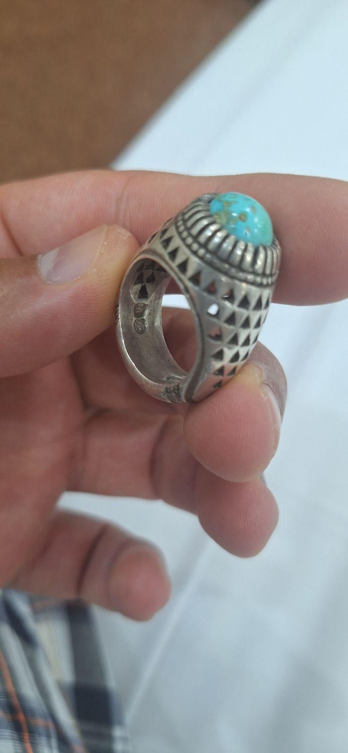 انگشتر نقره دستساز فیروزه|جواهرات|میانه, |دیوار