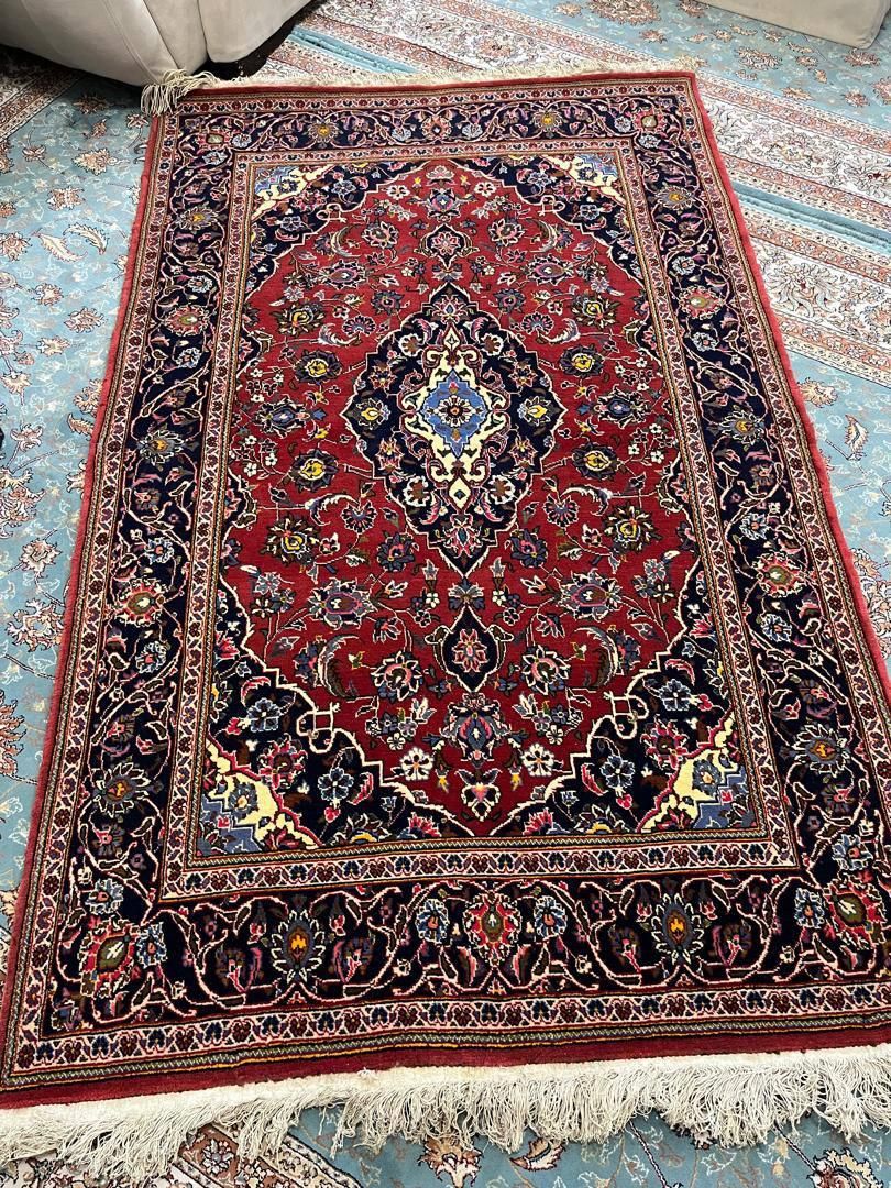 فرش ذرع ونیم دستبافت کرک اردکان کاشان|فرش|تهران, مسعودیه|دیوار