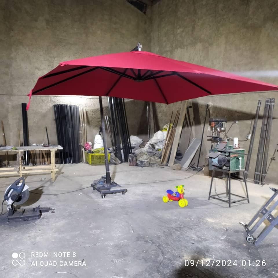 چتر سایبان پایه بغل اروپایی برزنت/نانو/|کافیشاپ و رستوران|برازجان, |دیوار