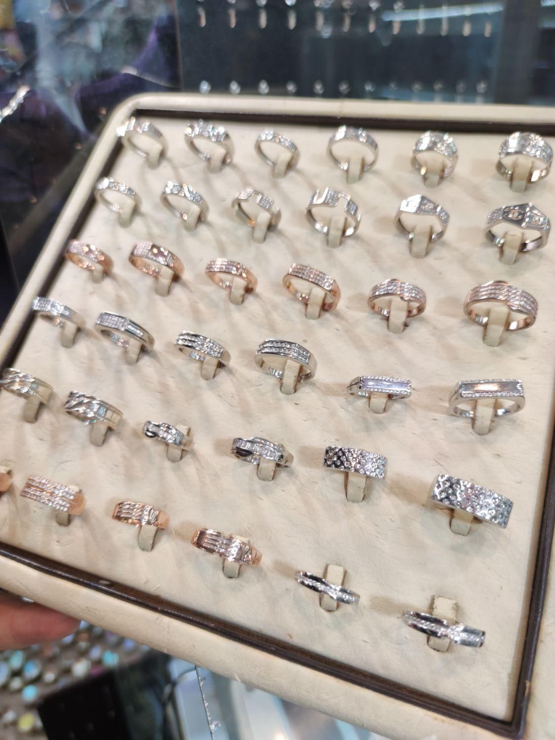 حلقه ست نقره حلقه نامزدی نقره|جواهرات|شیراز, شاهچراغ|دیوار