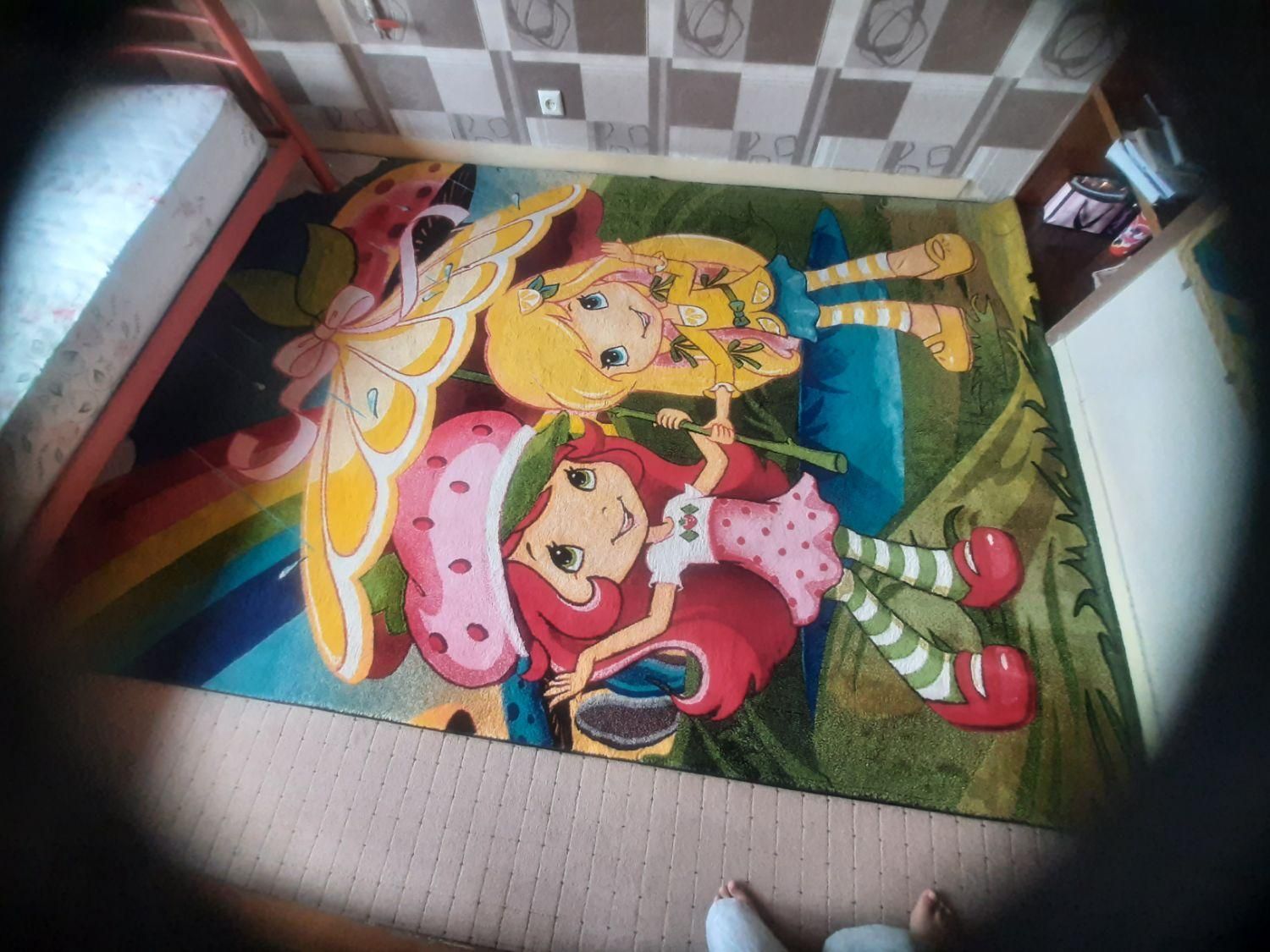 گلیم فرش دخترانه توت فرنگی|گلیم، جاجیم، گبه|شهرکرد, |دیوار