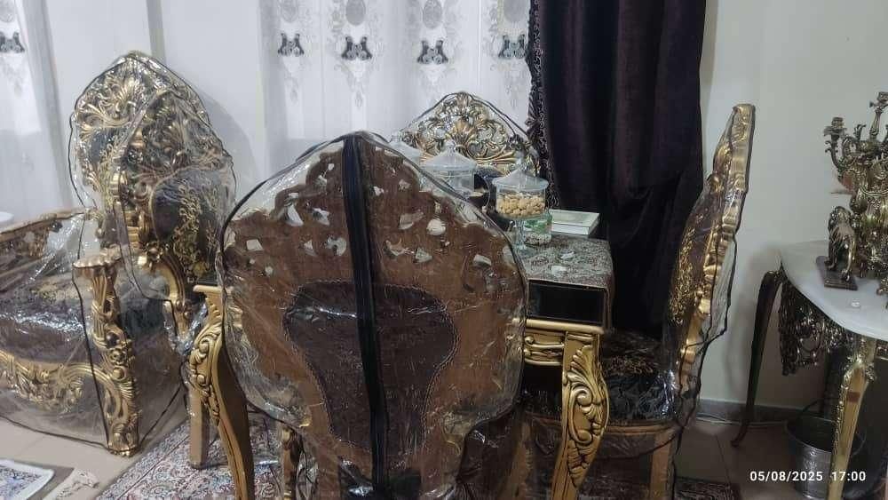 مبل ومیز سلطنتی پنجه شیری چوب راش گرجی ورق طلا|مبلمان خانگی و میز عسلی|تهران, افسریه جنوبی|دیوار