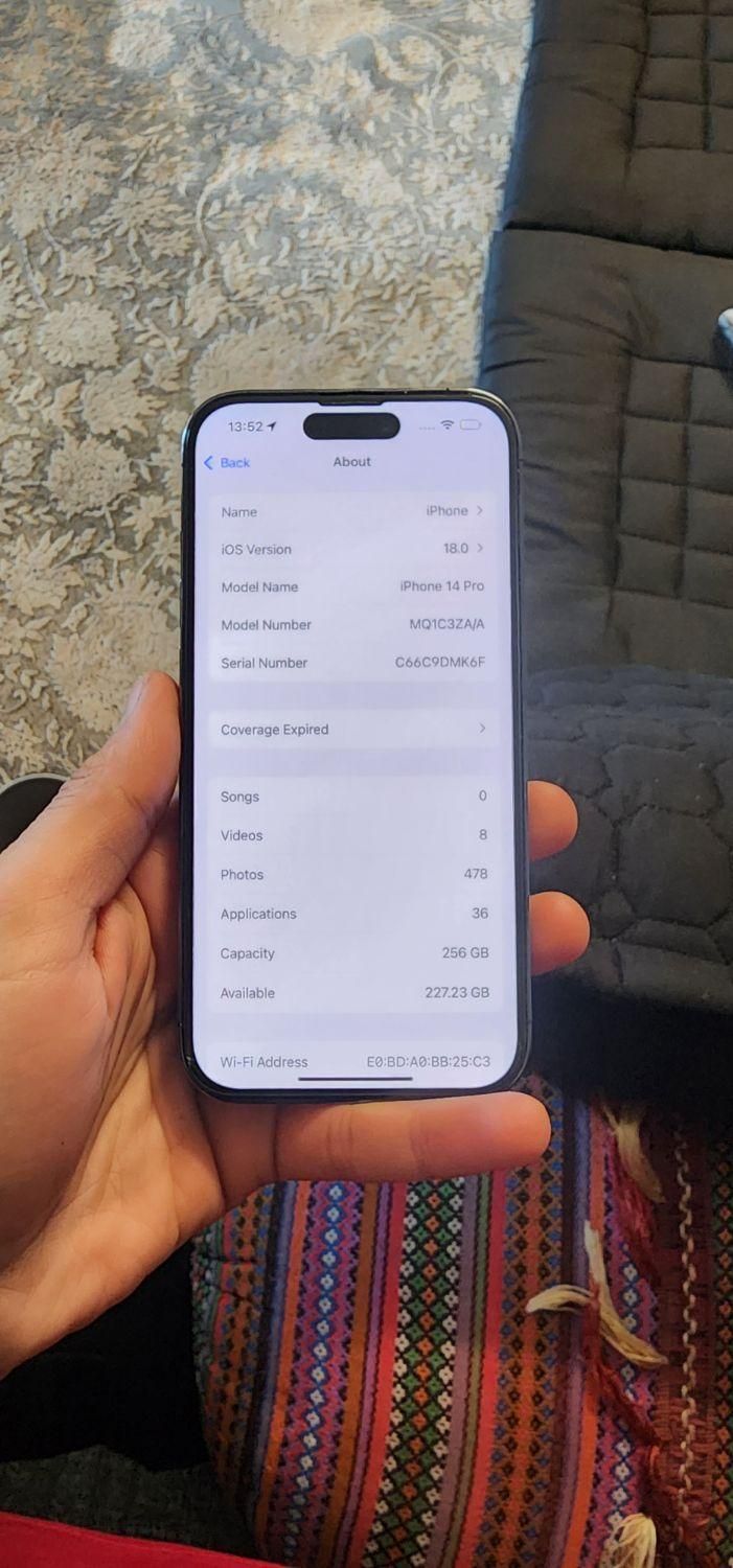 اپل آیفون 14 پرو ۲۵۶ گیگابایت|موبایل|تهران, امین حضور|دیوار