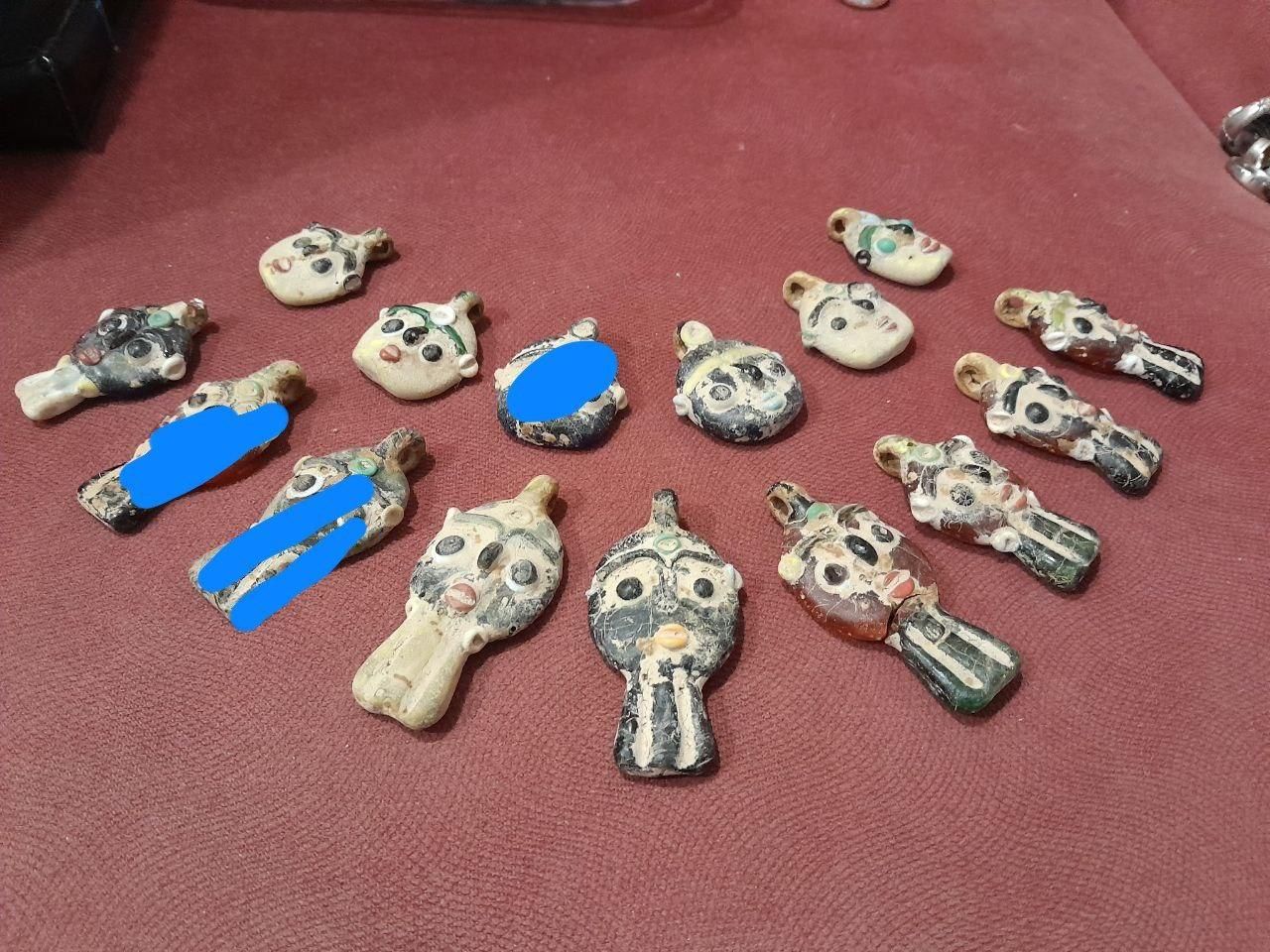 صورتک های مینای کهنه تاریخی|کلکسیون اشیاء عتیقه|تهران, قناتکوثر|دیوار