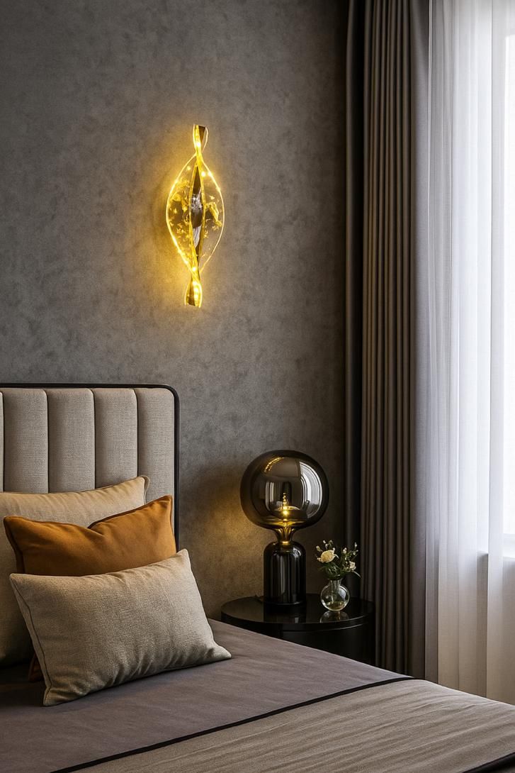 چراغ دیواری خواب/دکوراتیو/بالا آیینه مدل روبان|چراغ خواب و آباژور|تبریز, |دیوار