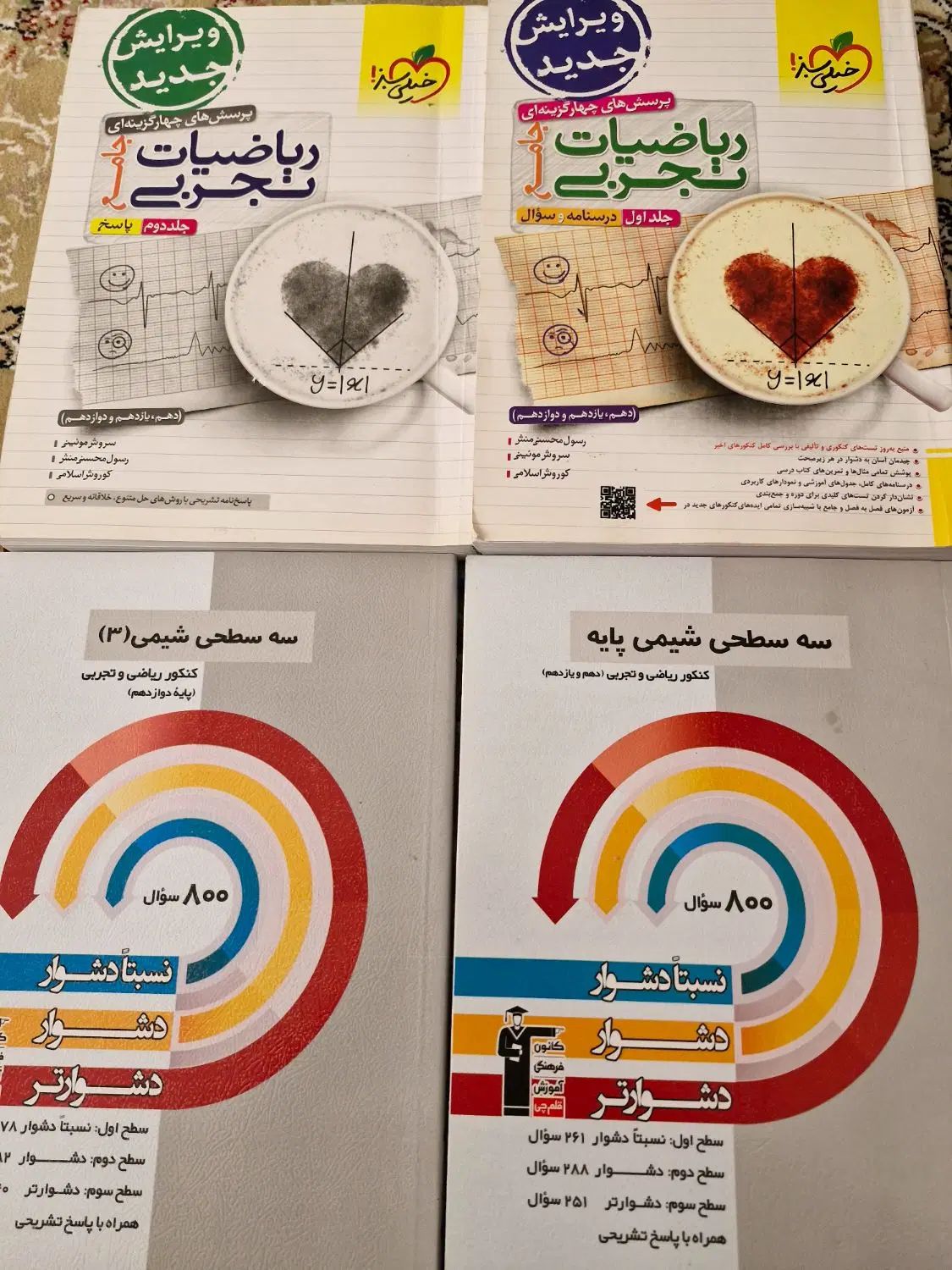 کتاب تست کنکور ریاضی و تجربی قلمچی و خیلی سبز|کتاب و مجله آموزشی|رشت, صفاری|دیوار