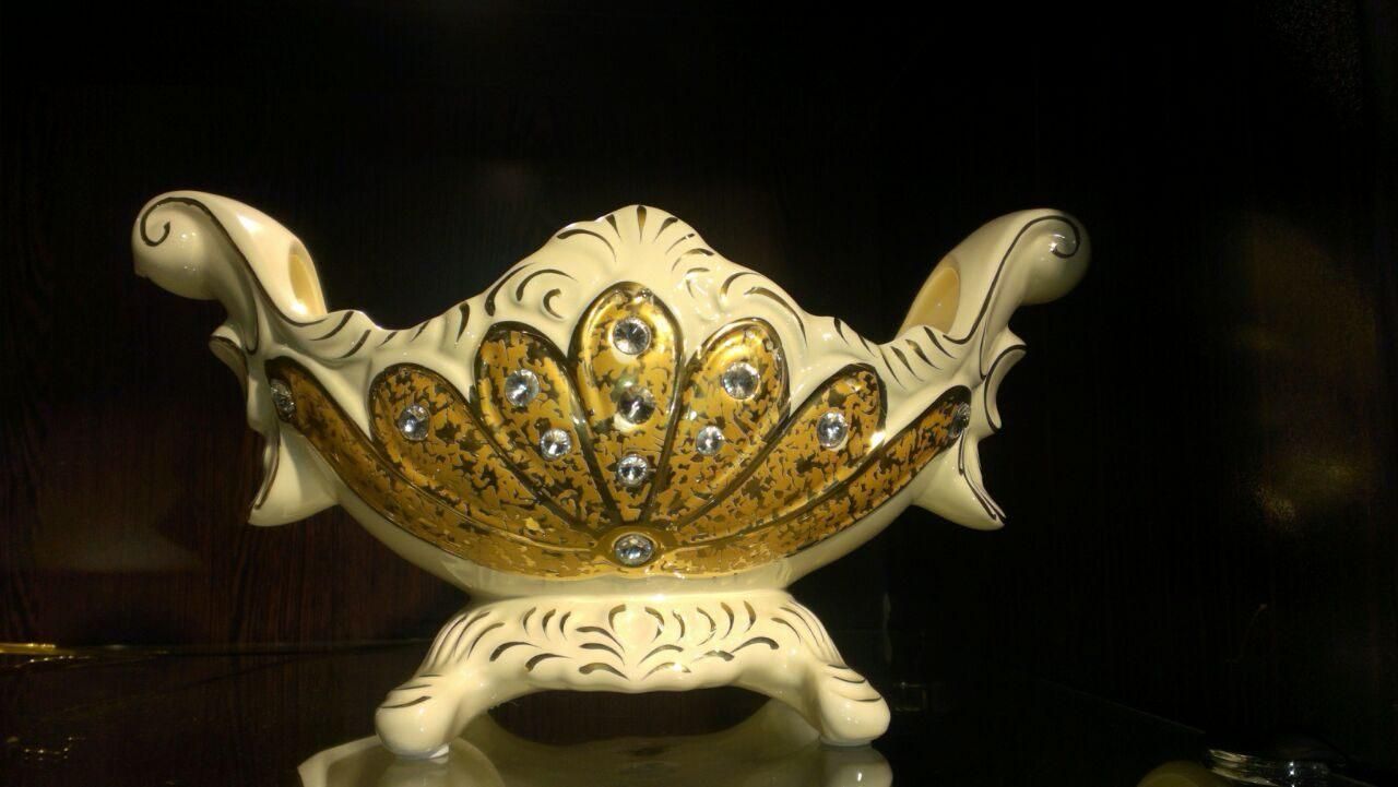 آجیل خوری دکوری آبکاری طلا نگین کاری اماراتی|صنایع دستی و سایر لوازم تزئینی|مشهد, کوشش|دیوار