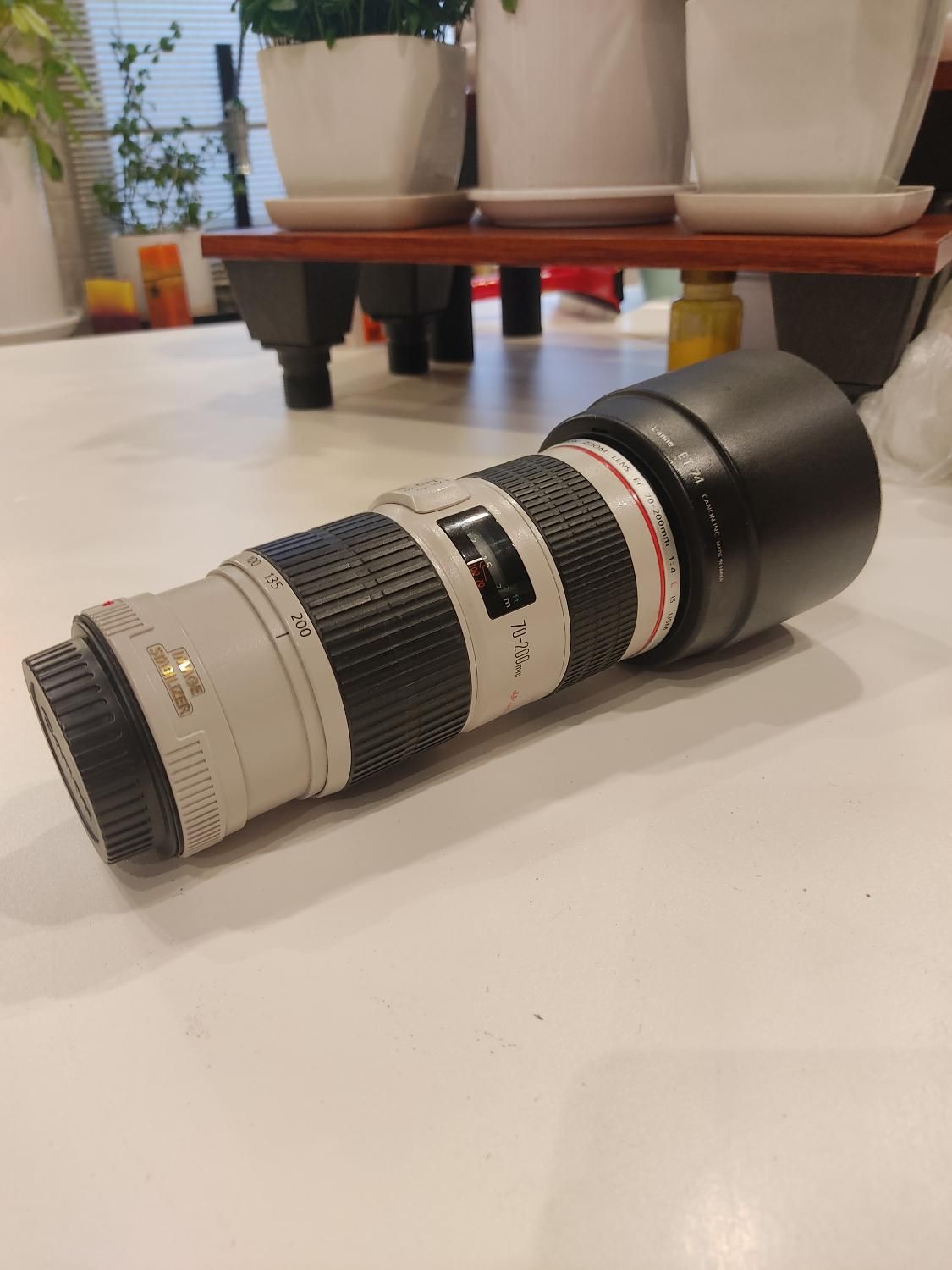 لنز کنن Canon 70-200 is USM با محافظ Kenko ژاپن|دوربین عکاسی و فیلم‌برداری|تهران, تهرانپارس غربی|دیوار