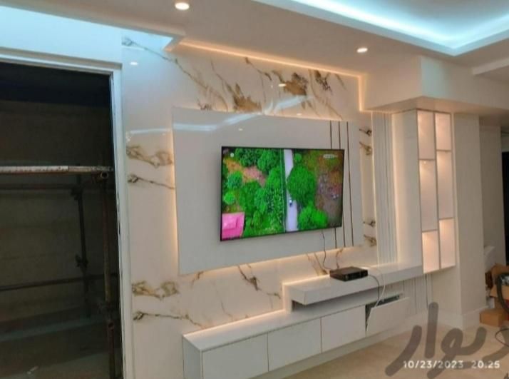 نصاب نصب پایه تلویزیون یا براکت تلویزیون شلف هود|خدمات پیشه و مهارت|زنجان, |دیوار