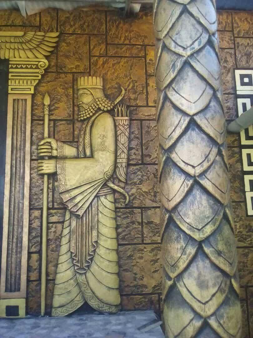 کناف‌ نقاشی پتینه کاغذدیواری آبنما سنگ کاشی آجرگچ|خدمات پیشه و مهارت|کازرون, |دیوار