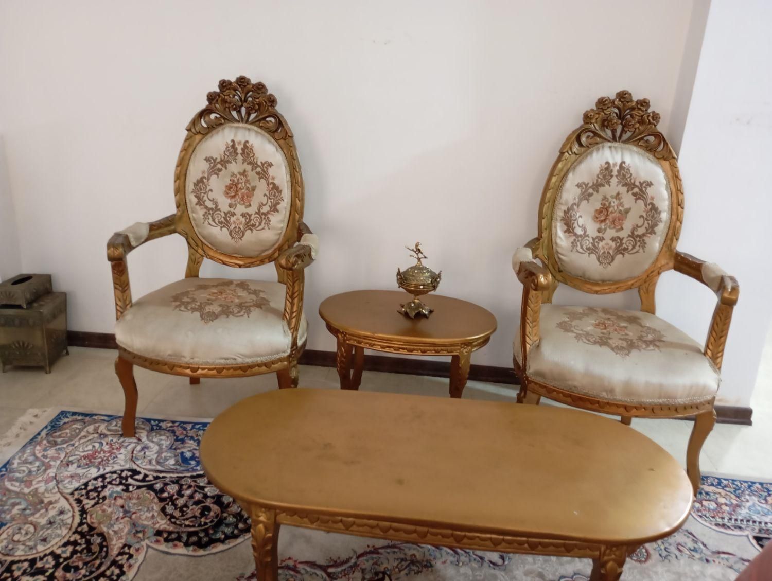 مبل استیل طلایی|مبلمان خانگی و میز عسلی|گنبد کاووس, |دیوار