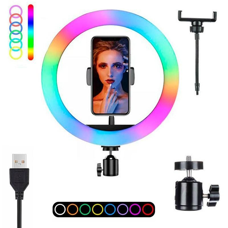 رینگ لایت رنگی افتابی مهتابی RGB LED MJ30 13|دوربین عکاسی و فیلم‌برداری|سیرجان, |دیوار