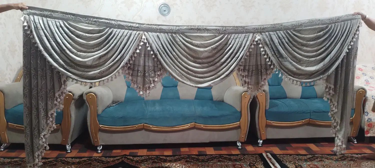 با سلام پرده والن دار مخصوص پذیرای۳مترعرض|پرده، رانر، رومیزی|ارومیه, |دیوار