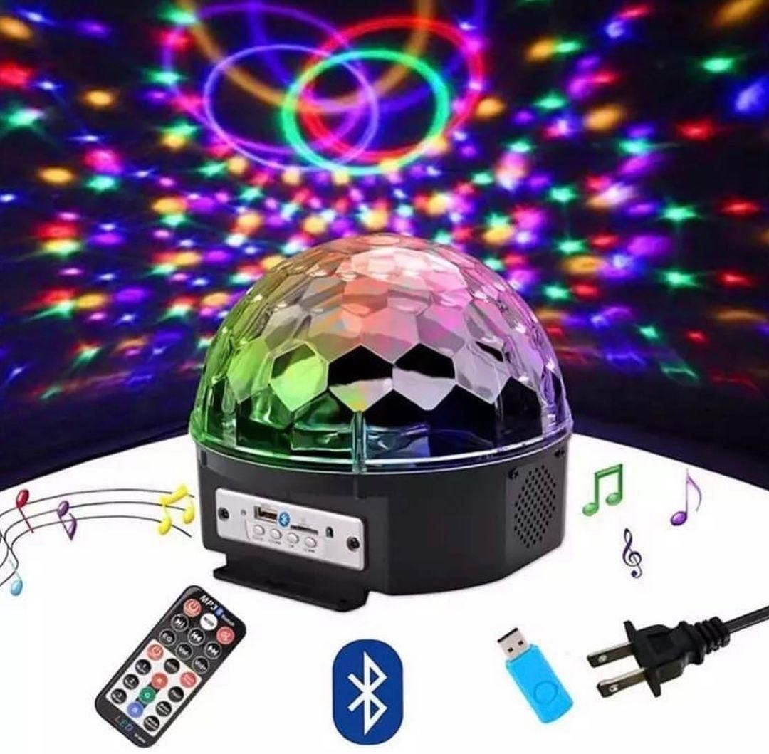 رقص نور بزرگ نیم کره (دیسکویی) ۲ اسپیکردار موزیکال|ریسه و چراغ تزئینی|کرج, اصفهانیها|دیوار