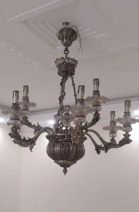 لوستر ۹ شاخه نو و دو عدد دیوار کوب ست لوستر|لوستر و چراغ آویز|تهران, دولاب|دیوار