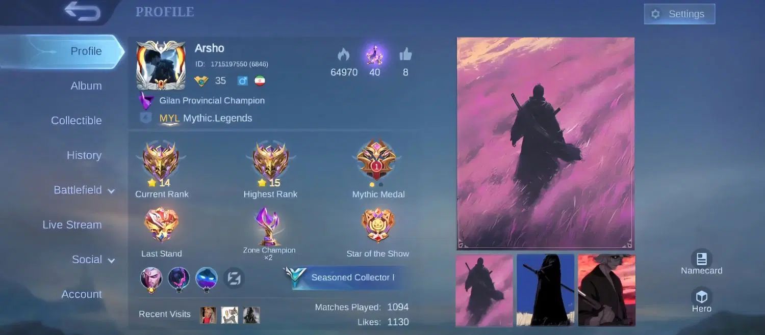 موبایل لجند mobile legend|کنسول، بازی ویدئویی و آنلاین|تهران, ونک|دیوار