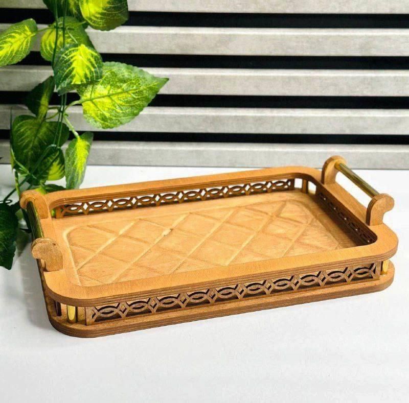 سینی چوبی مشبک دسته دار|ظروف سرو و پذیرایی|مشهد, رده|دیوار