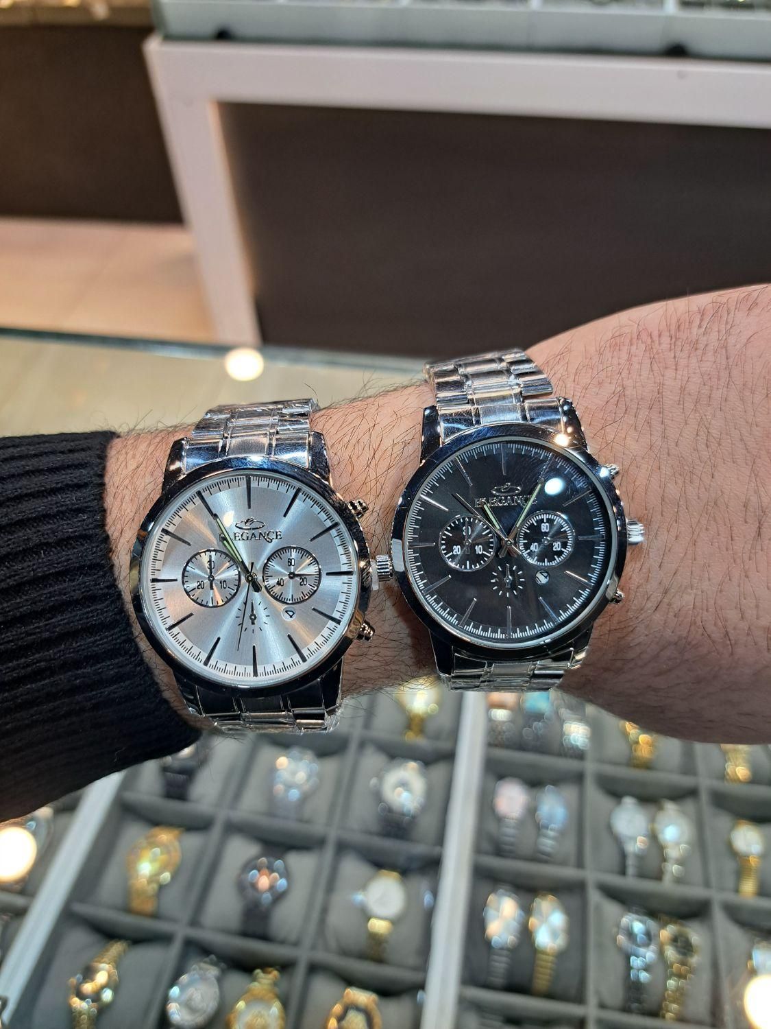 ساعت مچی الگانس مردانه تقویم دار استیل(رنگبندی)|ساعت|مشهد, راهنمایی|دیوار