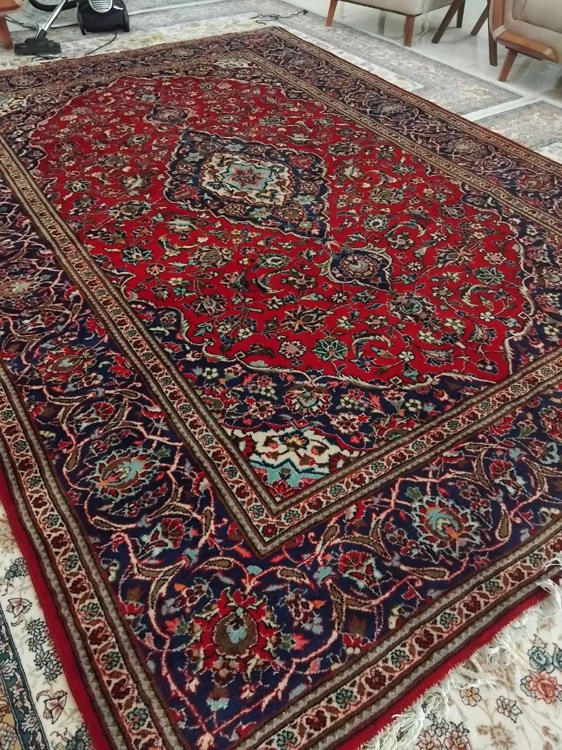 یک جفت فرش ۹متری کاشان|فرش|کرج, شهرک نهال و بذر|دیوار