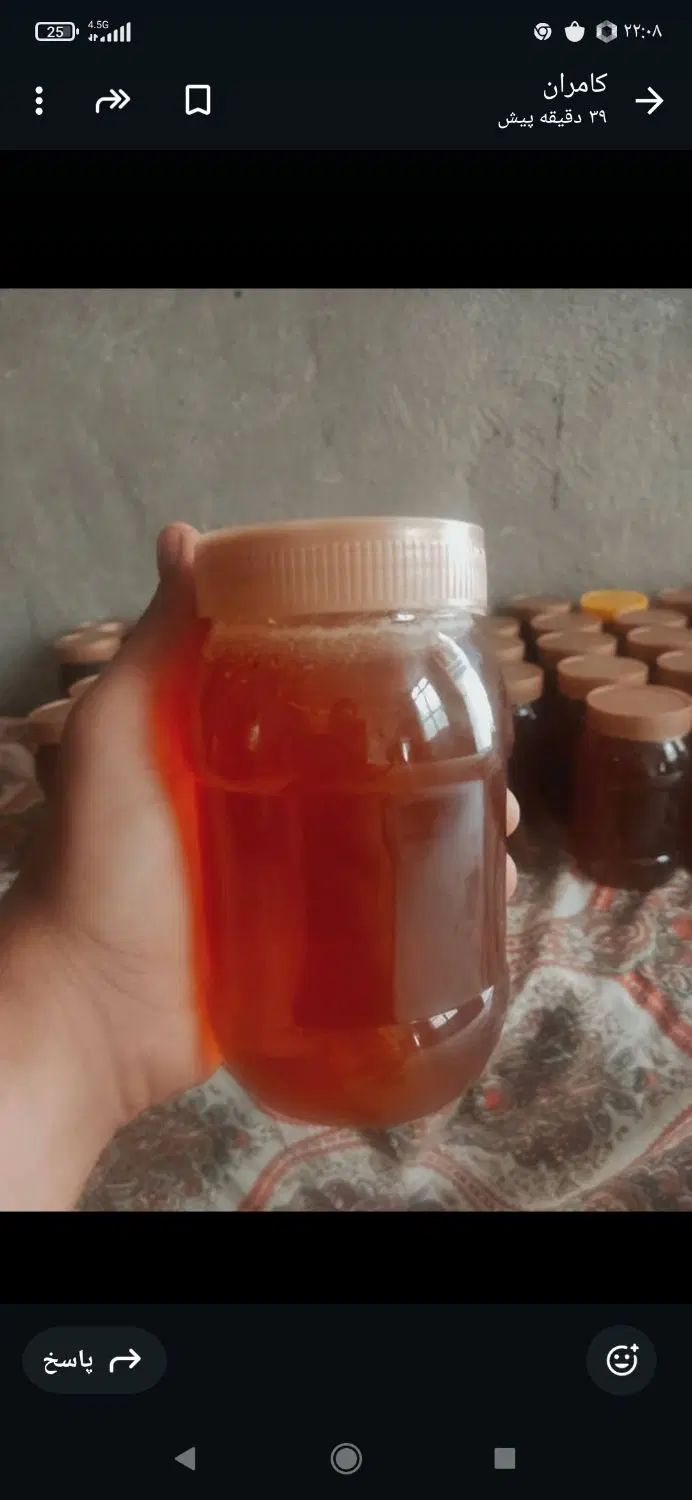عسل کاملاً طبیعی ،گون و کنار  با برگ آزمایشگاه|خوردنی و آشامیدنی|اقلید, |دیوار