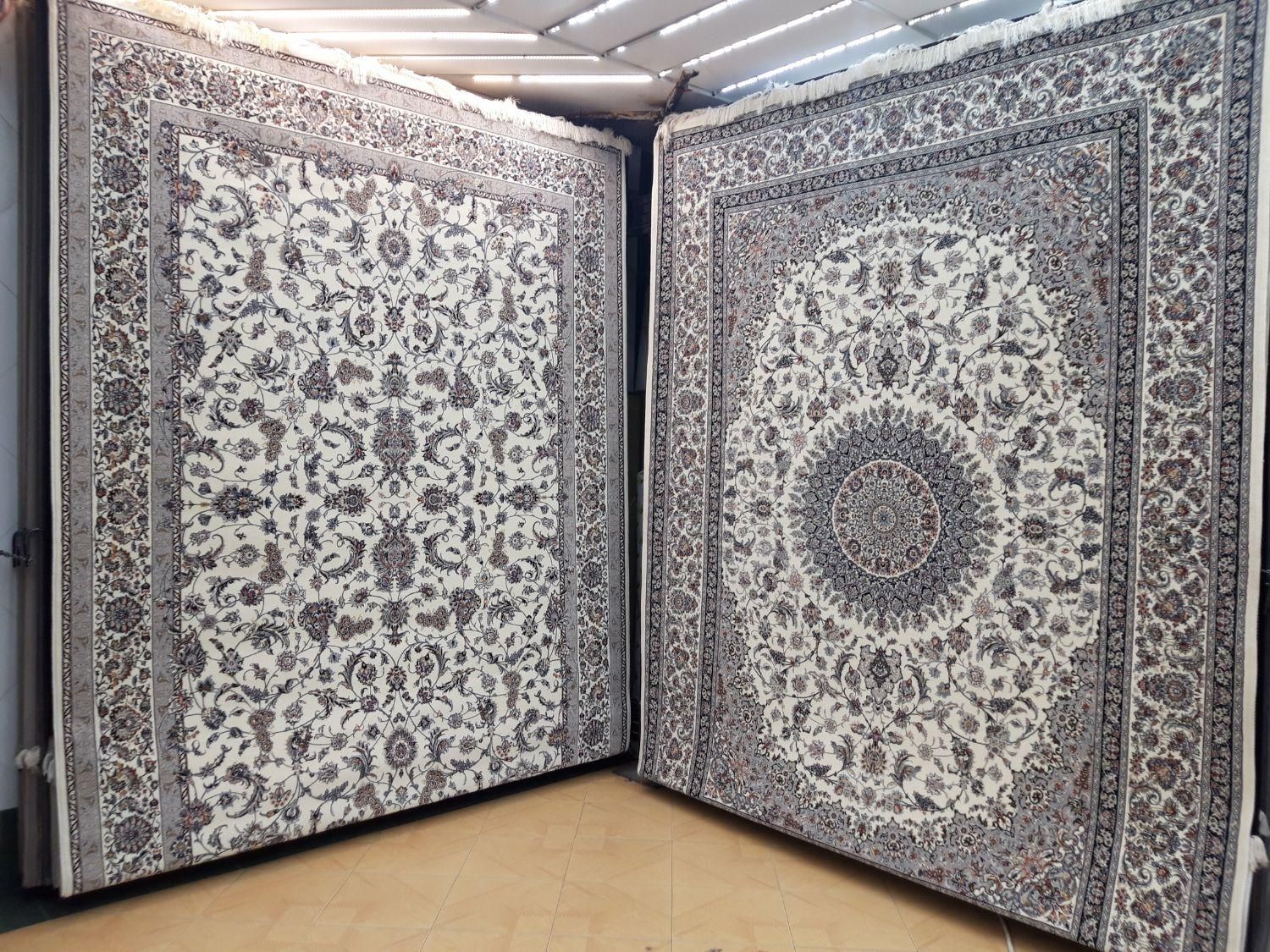 فرش ماشینی طرح نائین اصفهان دستباف گونه ۱۲/۹/۶متری|فرش|اصفهان, نصرآباد|دیوار