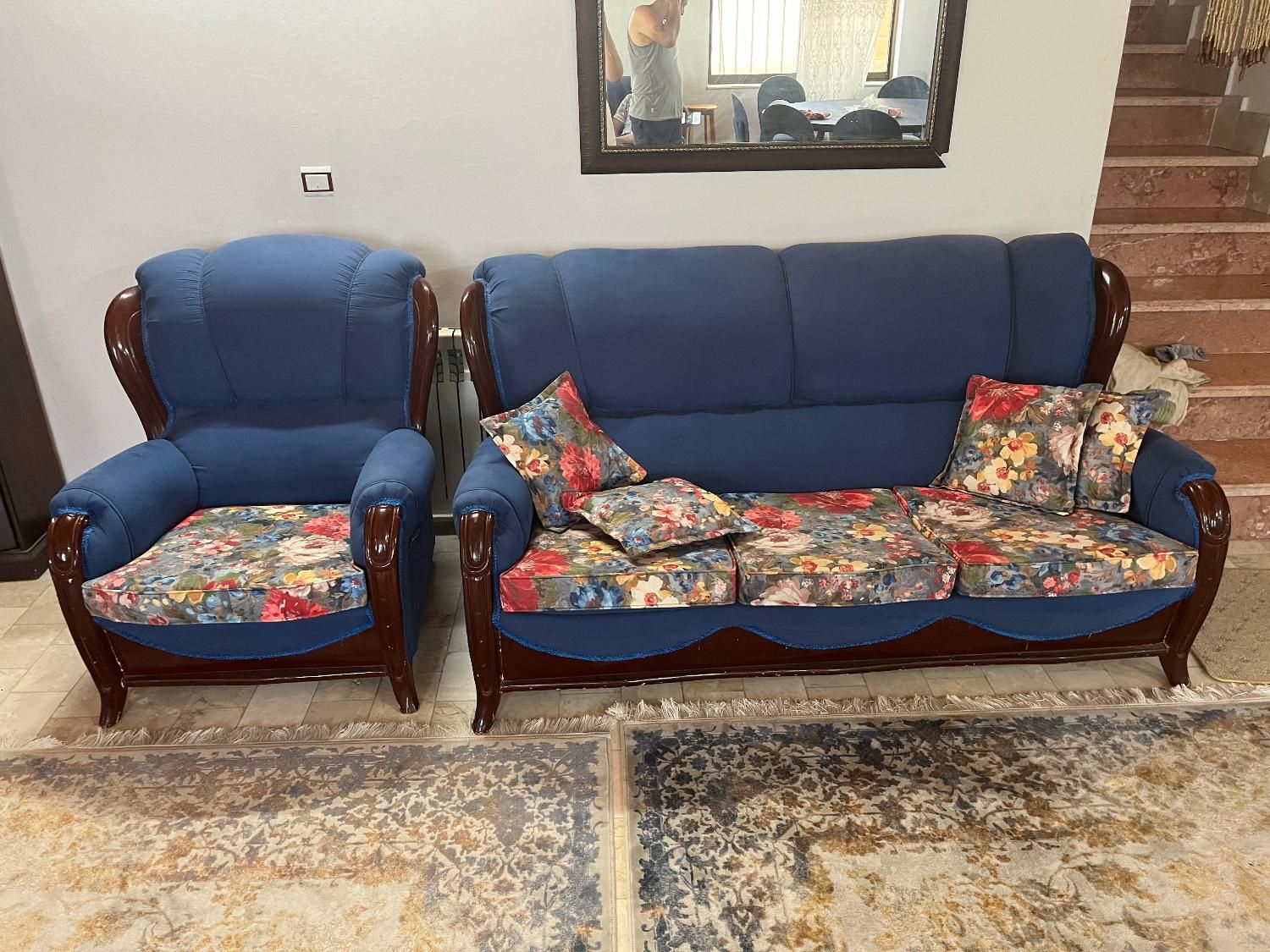 فروش مبلمان با رویه ترک کاملا سالم|مبلمان خانگی و میز عسلی|نوشهر, |دیوار