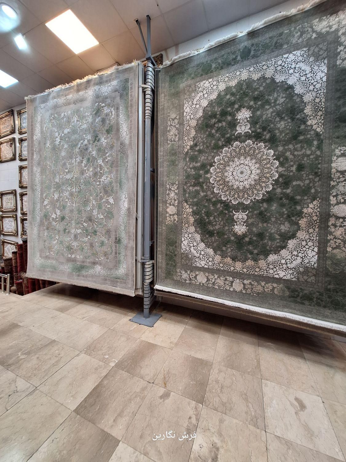 فرش طوسی سبز اکرولیک ۱۲۰۰ شانه ترند سال۱۴۰۴|فرش|مشهد, امیر|دیوار