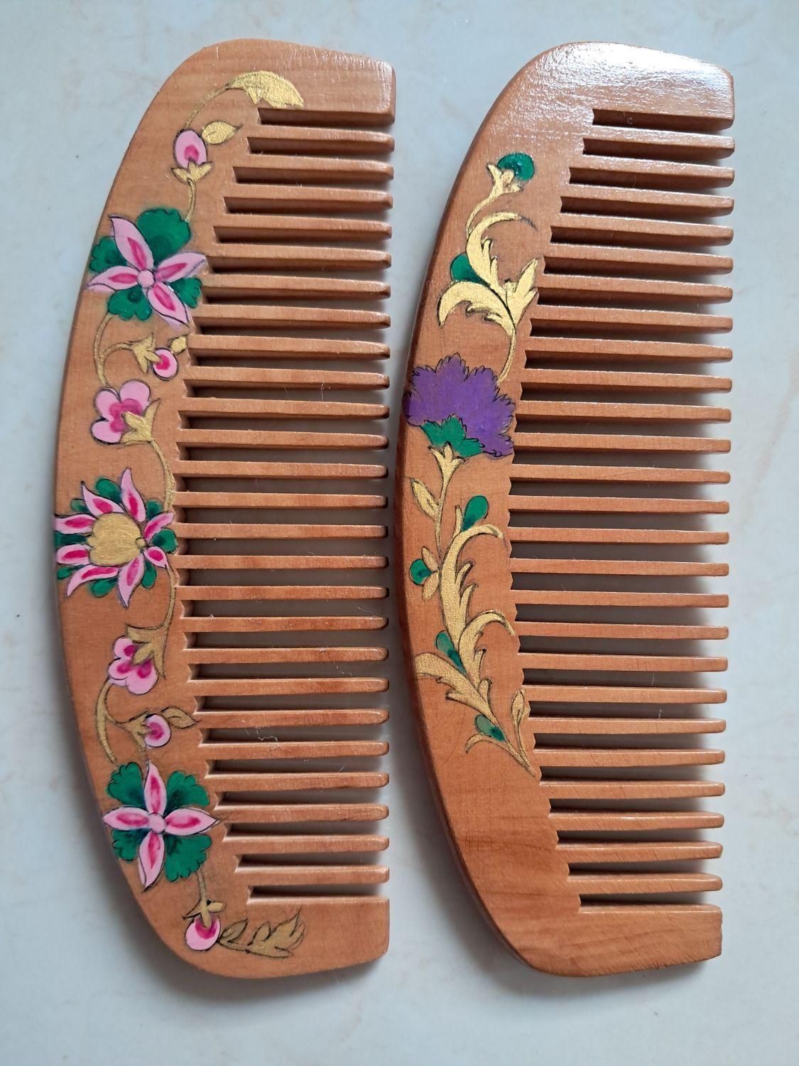 شانه چوبی، نقاشی کار دست|صنایع دستی و سایر لوازم تزئینی|شیراز, باغ تخت|دیوار