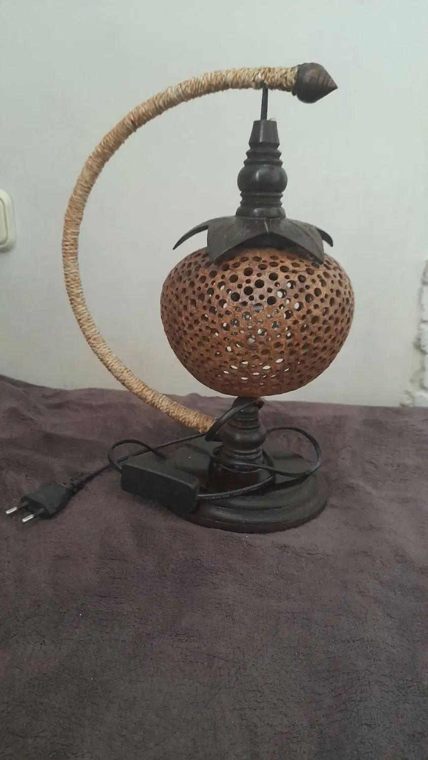چراغ خواب چوب نارگیل|چراغ خواب و آباژور|تهران, نیروی دریایی|دیوار