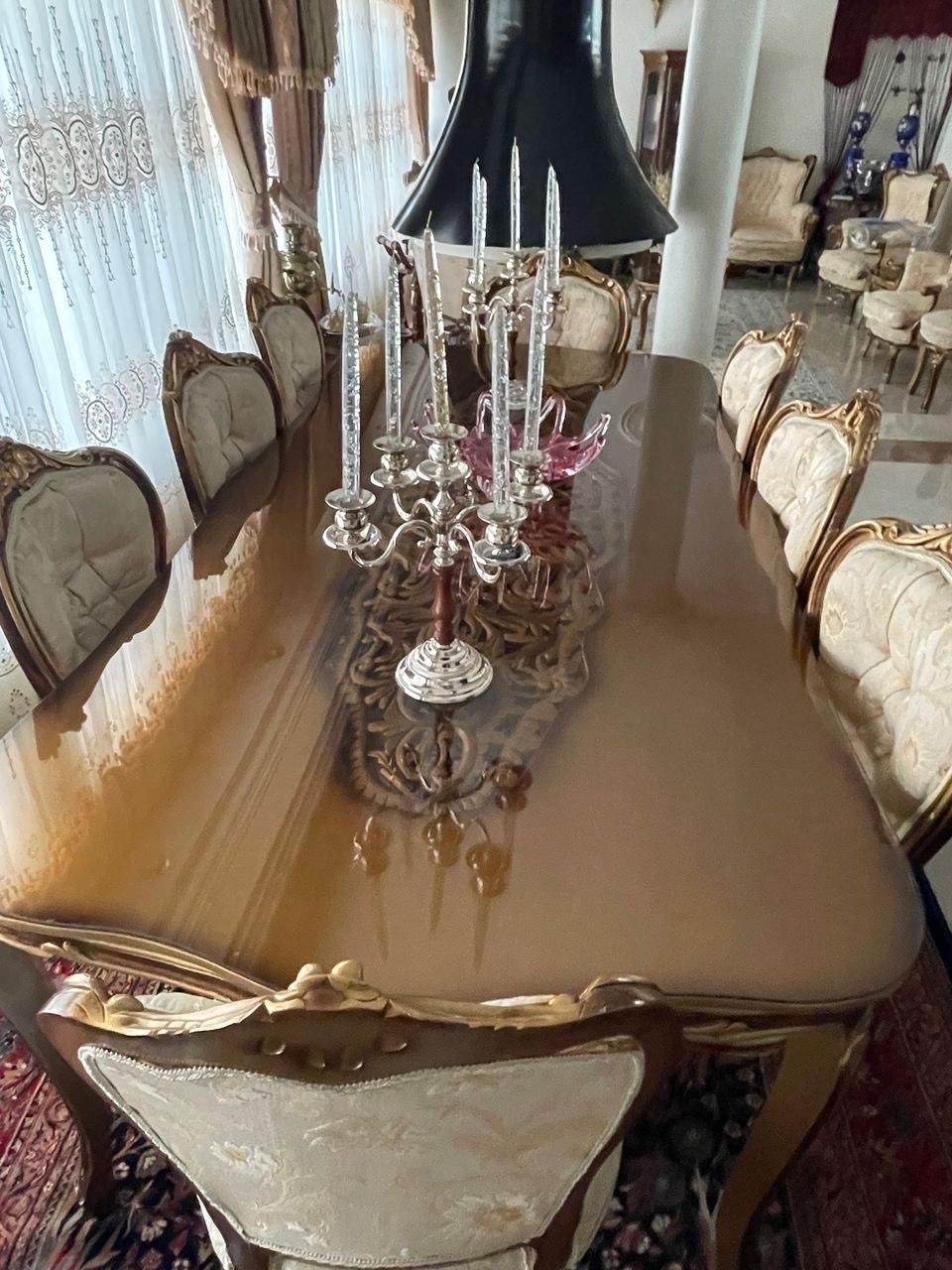 مبلمان کلاسیک ۹ نفره با ناهار خوری ۸ نفره|مبلمان خانگی و میز عسلی|تهران, هروی|دیوار