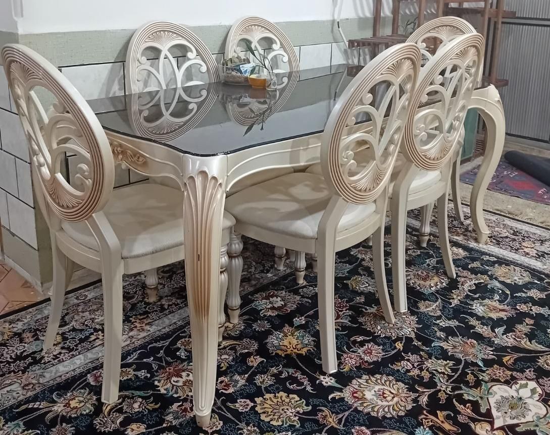 میز غذاخوری ۶ نفره کلاسیک|میز و صندلی غذاخوری|اندیمشک, |دیوار