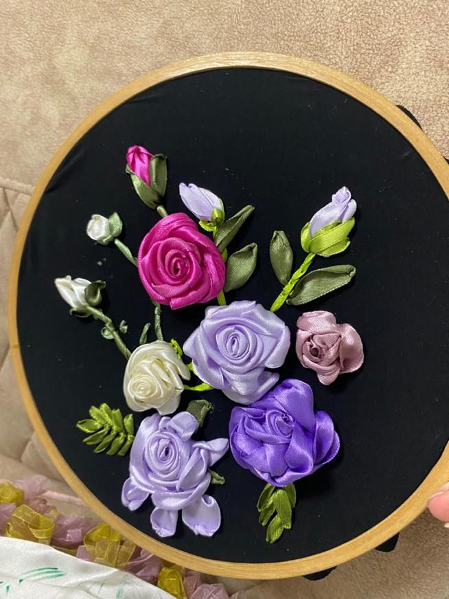 سفارشات گل دوزی دستی وروبان دوزی|صنایع دستی و سایر لوازم تزئینی|رشت, منظریه|دیوار